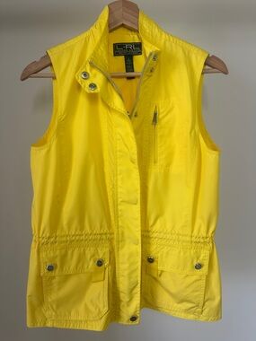 Lauren Ralph Lauren Active Bright Yellow Sleeveless Utility Vest